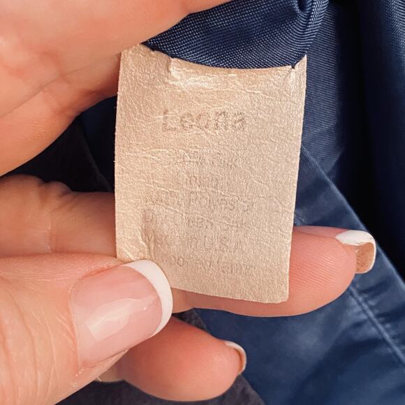 Leona by Lauren Leonard Dress Womens 6 Navy Silk Sheer Sleeve Chiffon Sweetheart - Picture 6 of 6